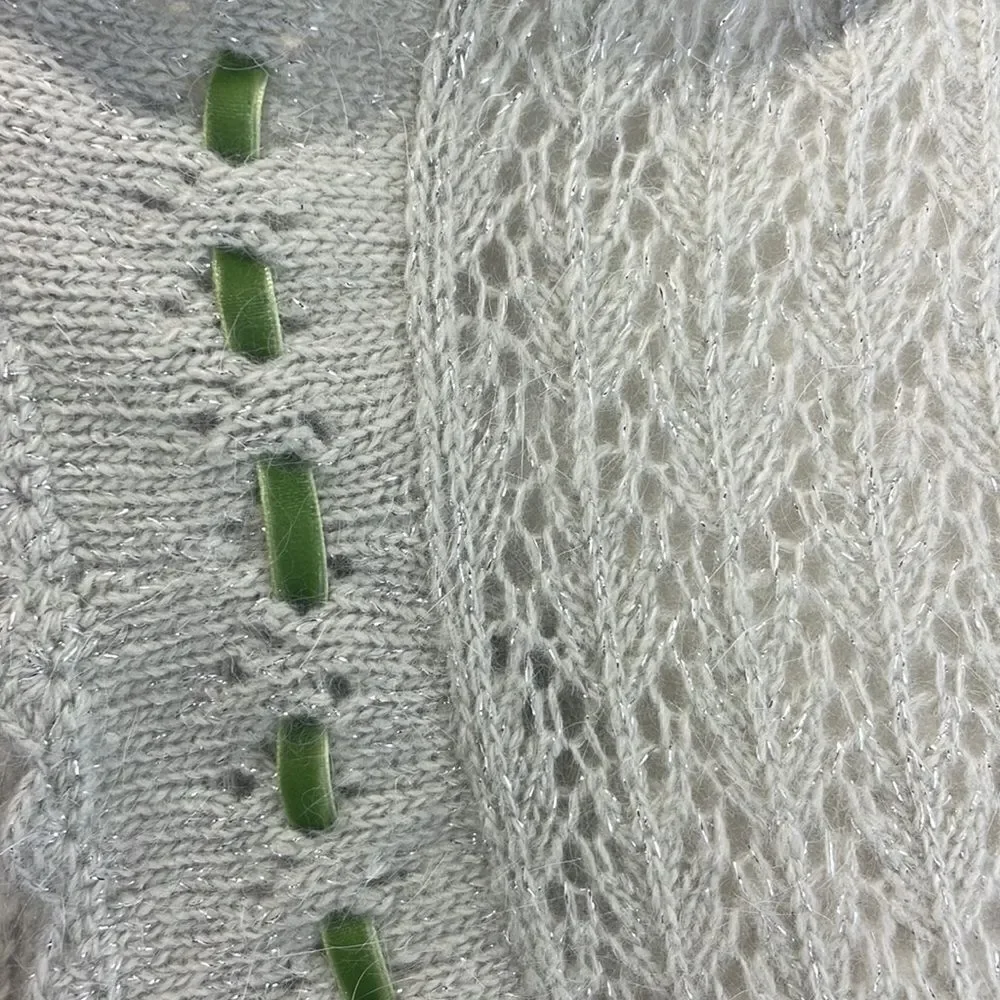 Anne Klein scarf Angora blend light green